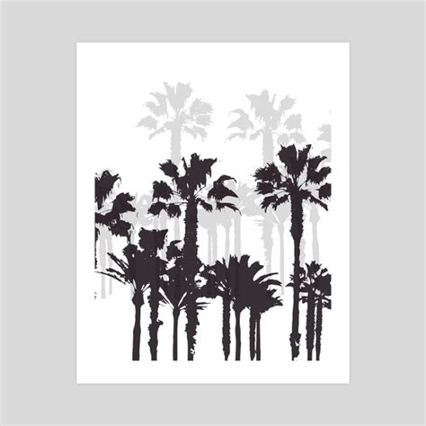 Black and White Palm Tree Art, an art print by Sara Gambino - INPRNT