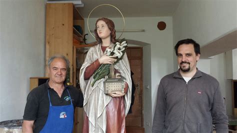 Rivive La Statua Di Santa Maria Goretti Dopo Il Restauro Santuario