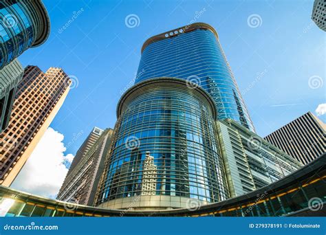 Downtown Houston Cityscape Stock Image Image Of Blue 279378191