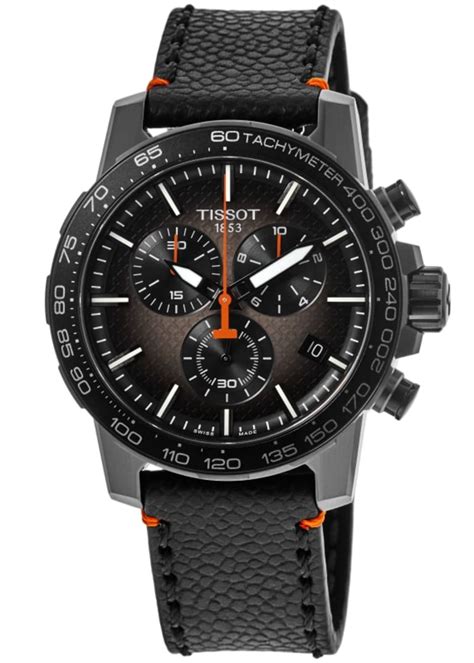 Tissot Supersport Chrono Basketball Edition Black Dial Leather Strap