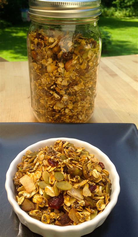 Recipe No Sugar Added Pumpkin And Chia Seed Granola With Nuts