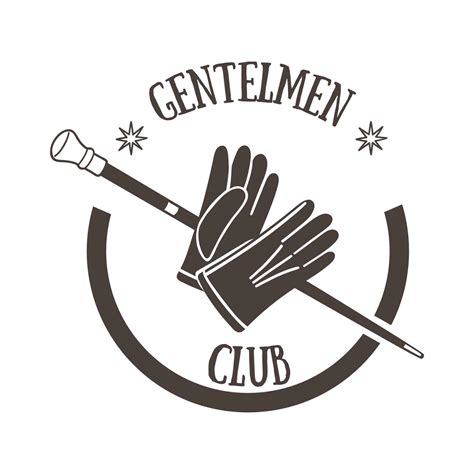 Men's club vector logo design template. The emblem of the gentlemen's