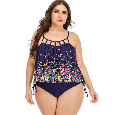 Custom Size Bodysuit Hot Sexy Fat Women Swimwear Plus Size Tankini