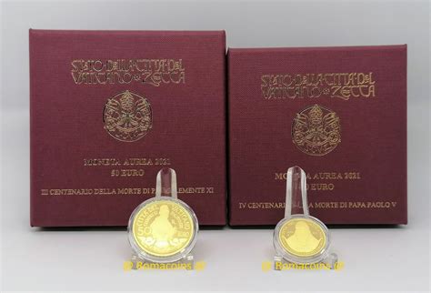 Vaticano 20 50 Euro 2021 Oro Fondo Specchio Proof Romacoins