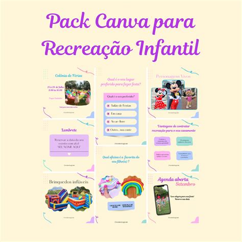 Pack Canva Para Recrea O Infantil K Theryne Bruna Alves Da Silva