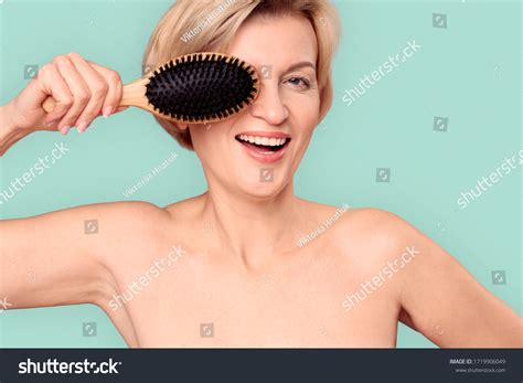 Naked Beautiful Blonde Mature Woman Standing Stock Photo Shutterstock