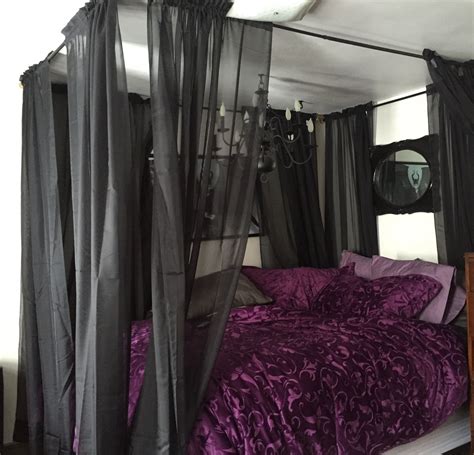 Gothic Canopy Bed Curtains