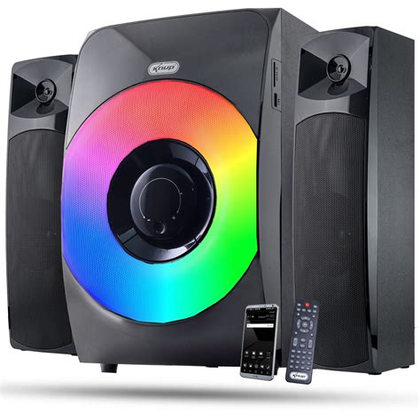 Caixas De Som E Alto Falantes - Caixa De Som Alto Falante Sub Amplificada LED RGB Bass Bluetooth USB P2 ...