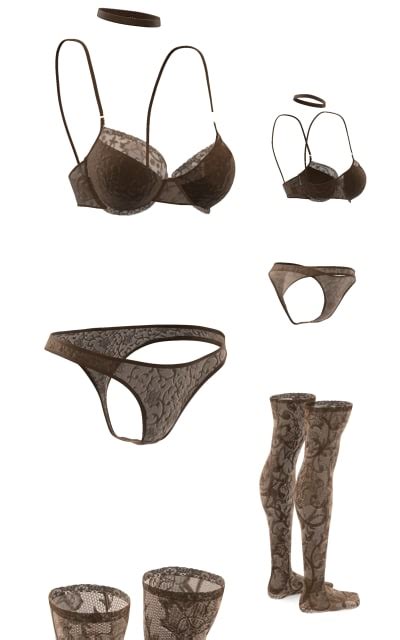 D Model Lingerie Set Cloth Simulations