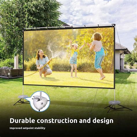 Pixthink 120 Inch Projector Screen With Stand 169 Hd 4k 165° Viewing