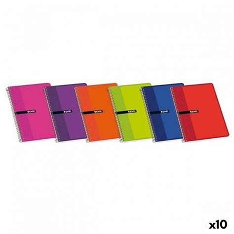 Comprar Cuaderno Enri Multicolor Tapa Blanda 80 Hojas Din A4 10 Unidades