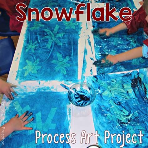 Art Snowflake Prints - Play to Learn Preschool