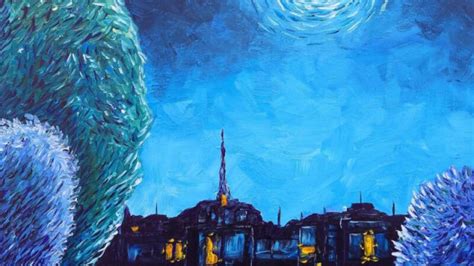 "Стил Винсент ван Гог" - Рисуване и вино