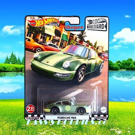 P F HOT WHEELS PREMIUM BOULEVARD PORSCHE GREEN With Rubber Tyre Shopee Malaysia