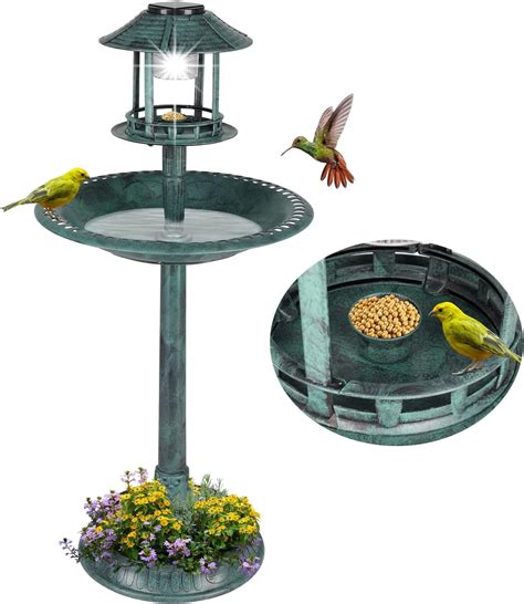 Solar Bird Baths For Outdoors 3 Tiered Solar Bird Bath Fountains 42