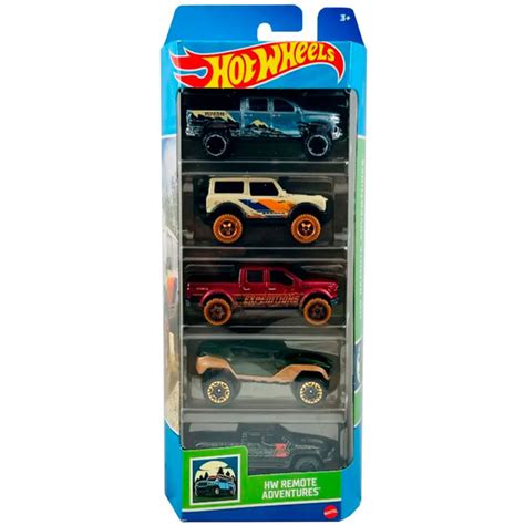 Набор из 5 игрушечных машинок Hot Wheels коллекция HW REMOTE ADVENTURES масштаб 1 64
