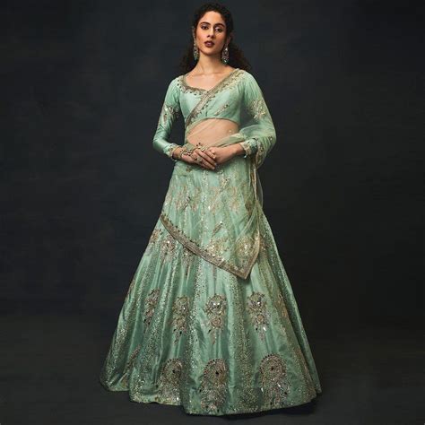 13 Sea Green Lehenga Designs For The Millennial Brides