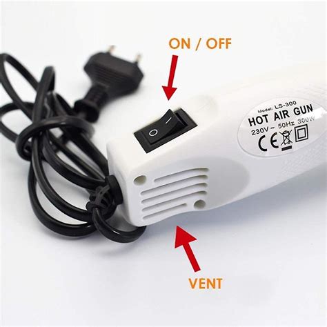 W Diy Electric Heat Shrink Gun Power Tool Hot Air Temperature Gun With Supporting Seat V