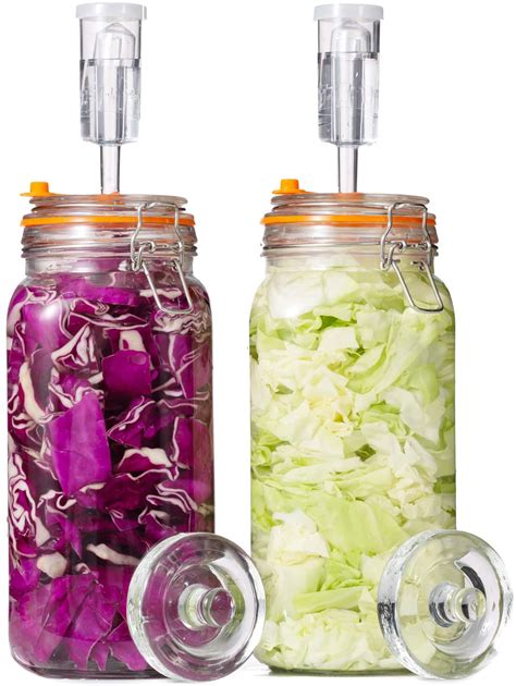 Amazon.com: JILLMO Fermentation Jar, 2 Liter Fermentation Kit with ...