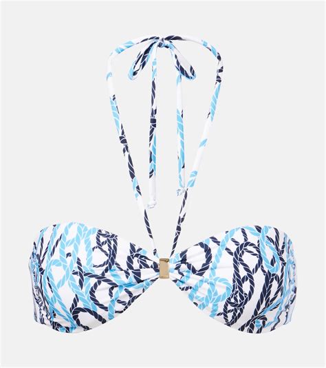 Top De Bikini Liguria Con Escote Halter En Azul Melissa Odabash Mytheresa