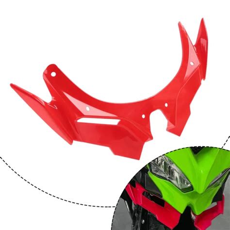NAKED FRONT SPOILER Winglet Aerodynamic For KAWASAKI ZX R ZX R Red Motorcycle