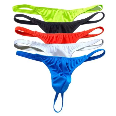 Enhance Pouch Male Underwear Bikini Gay Men Thong G String Plus Size