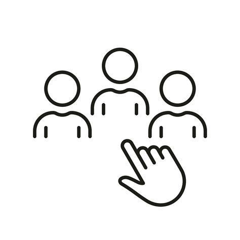 Select Employee Line Icon. Find Talent Human Linear Pictogram. Job