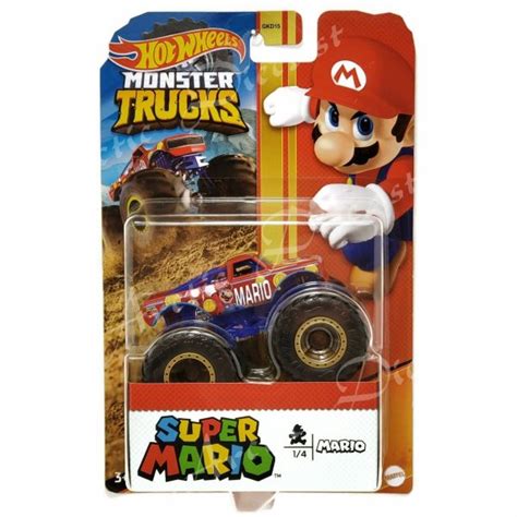 Hot Wheels Super Mario Monster Trucks Set Mario Luigi Yoshi Bowser Gbuy