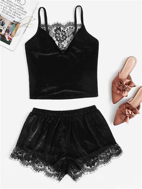 Luxurious Velvet Cami Shorts Pj Set