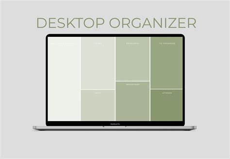 Desktop Wallpaper Organizer Sage/pastel Green - Etsy