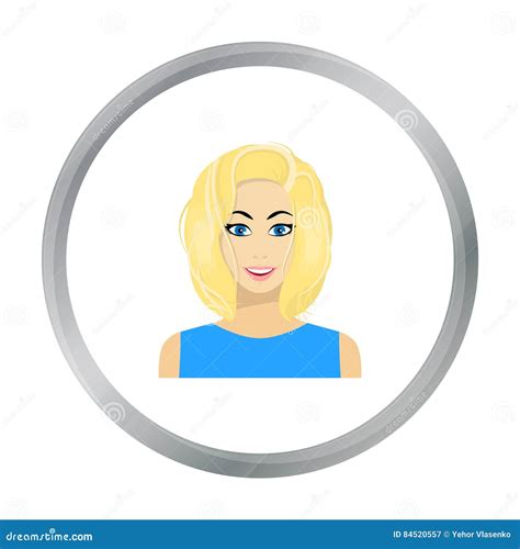 Icône Blonde Dans Le Style Plat D isolement Sur Le Fond Blanc Illustration De Vecteur D actions