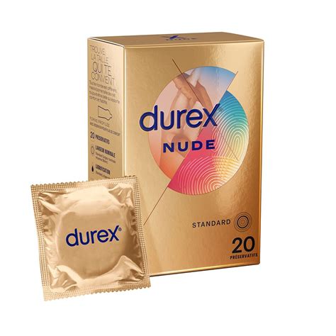 Durex Préservatifs Nude 20 Préservatifs Extra Fins Sensation Peau