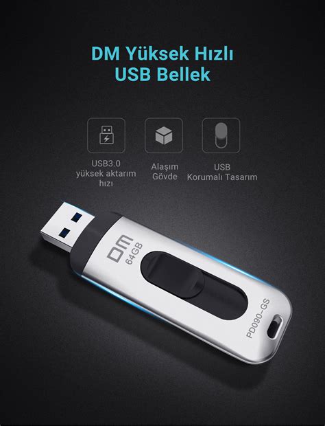 DM PD090 USB 3.0 Alüminyum 64GB Flash Bellek Fiyatları ve Özellikleri
