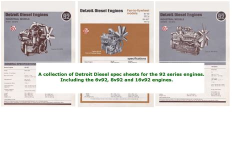 Detroit Diesel 8v92 specs, bolt torques, manuals