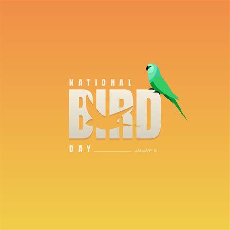 vector graphic of national bird day good for national bird day celebration. flyer design.flat ...