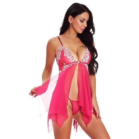 Zmhegw Plus Size Lingerie Naughty Underwear Suit Pajamas Solid