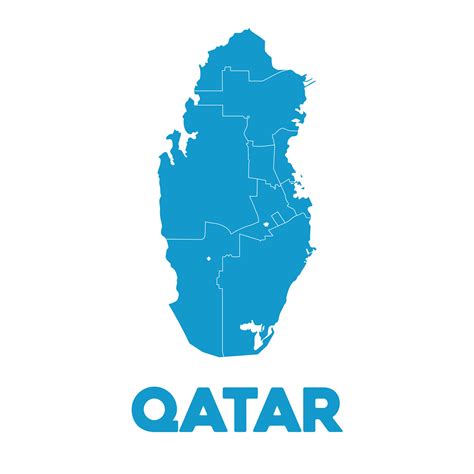 Detailed Qatar Map 38026198 Vector Art at Vecteezy