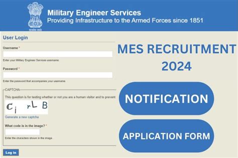 MES Recruitment 2024 Notification Application Form Apply Online