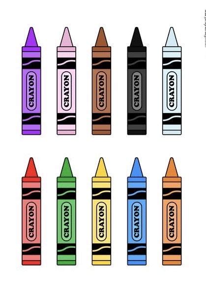 Printable Crayons With Color Names Prntbl Concejomunicipaldechinu Gov Co