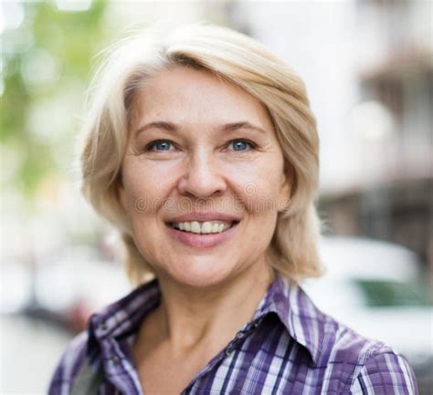 Portrait Of Elderly Blonde Woman Stock Photo Image Of Elderly Person