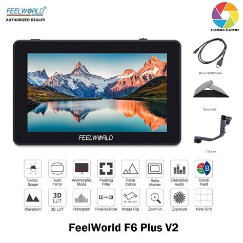Feelworld F6 Plus V2 6 Inch IPS 3D LUT Touch Screen 4K HDMI Monitor ...