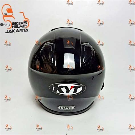 Jual KYT HELM KYOTO SOLID BLACK METALIC HALF FACE M Di Seller Behzad