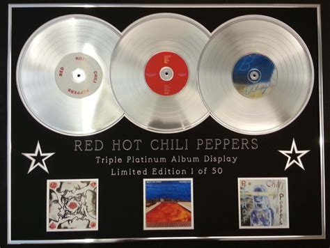 Red Hot Chili Peppers Triple Platinum Album Display Blood Sugar Sex Magic Californication By The