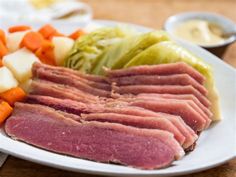 Corned Beef Brisket Potatoes Cabbage And Carrots For St Patricks Day Recipe