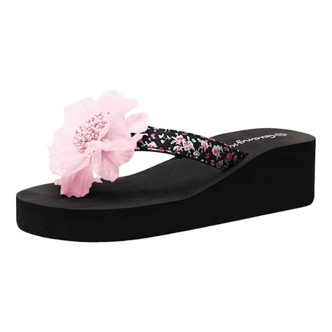 Ghsohs Womens Sandals Bling Platform Sandals Slippers Flip Flops