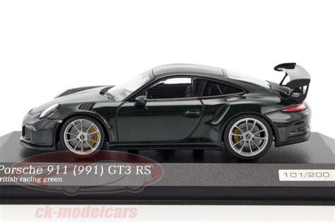 Minichamps 143 Porsche 911 991 Gt3 Rs British Racing Green