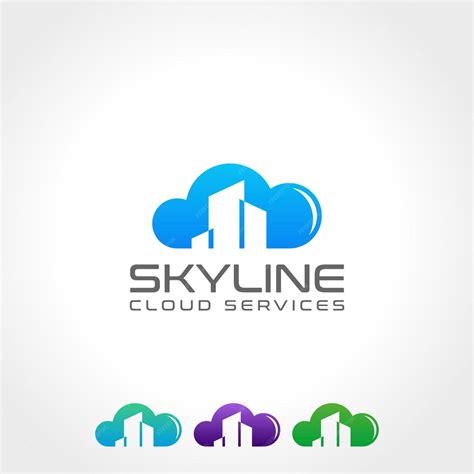 premium vector modern cloud city logo template vector building