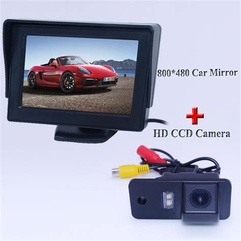 Cámara de visión trasera para coche Monitor LCD TFT de 4 3 pulgadas