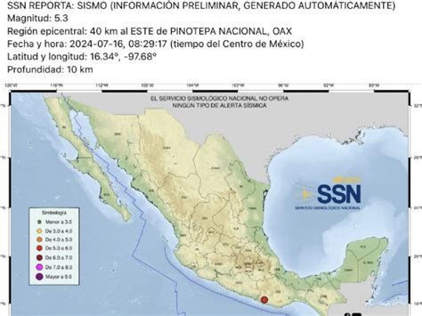 SSN Registra Sismo En Oaxaca Magnitud Preliminar 5 3