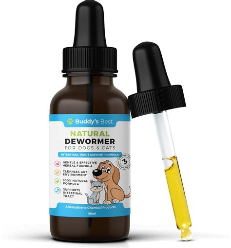 Natural De Wormer for Dogs & Cats - 50ml | Gentle Cat Worming Treatment